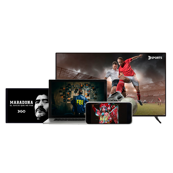 Conteúdo disponivel para TV, laptop, tablet y móvil